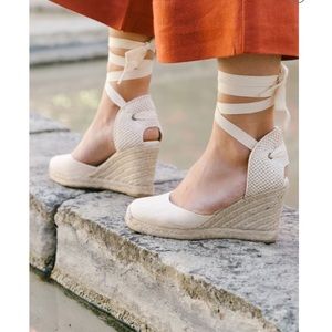 Soludos wedge lace up espadrille sandal